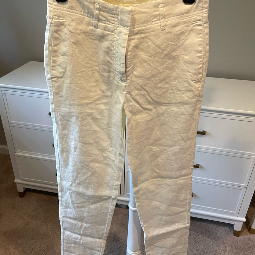 Poetry white linen pants
